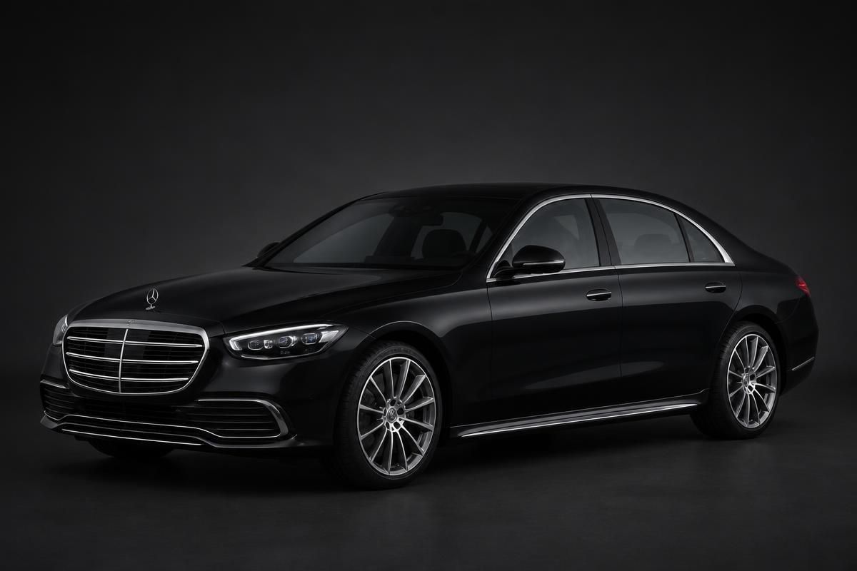Black Mercedes-Benz S 580 4MATIC executive sedan